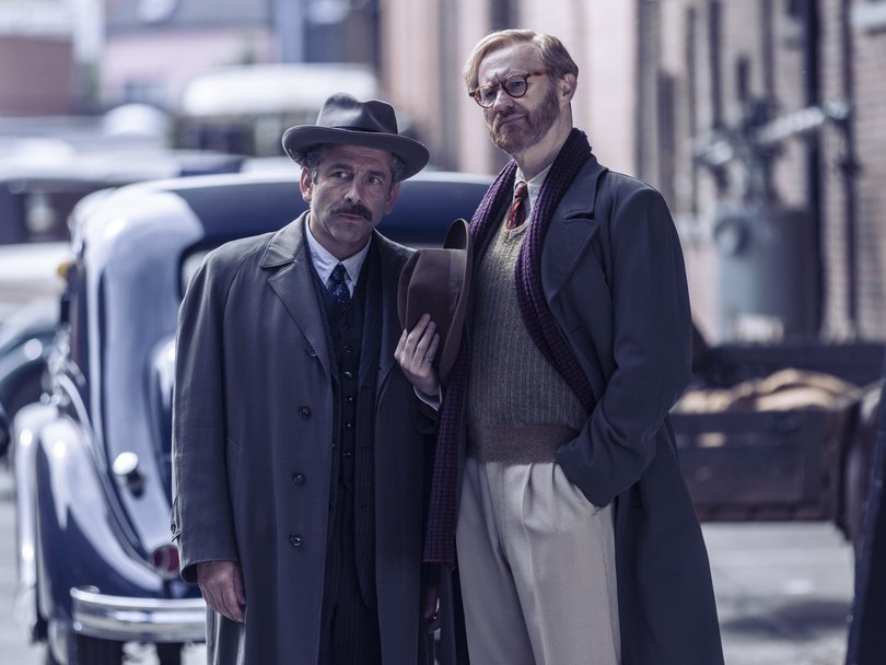Bookish, starring and created by Mark Gatiss, right, screens on HBO Max.