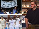 Stuart Broad held court on the Front Bar last night.
