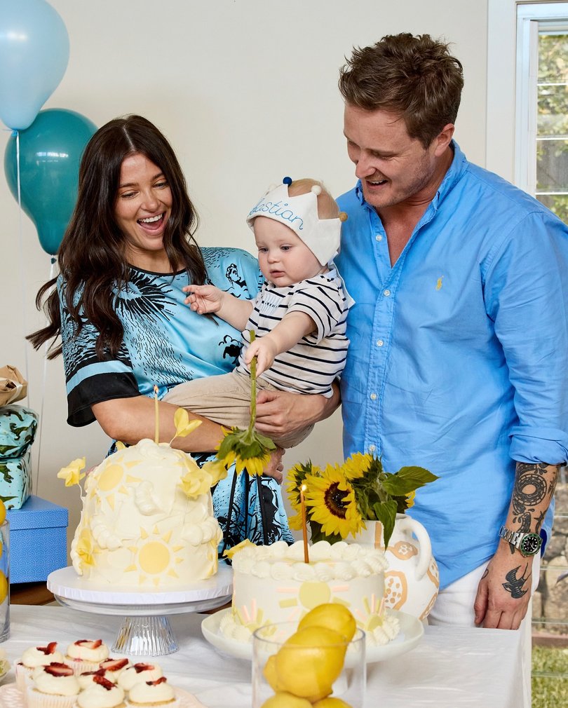 Kim Stephen with partner Peta Van De Velde and son Sebastian.