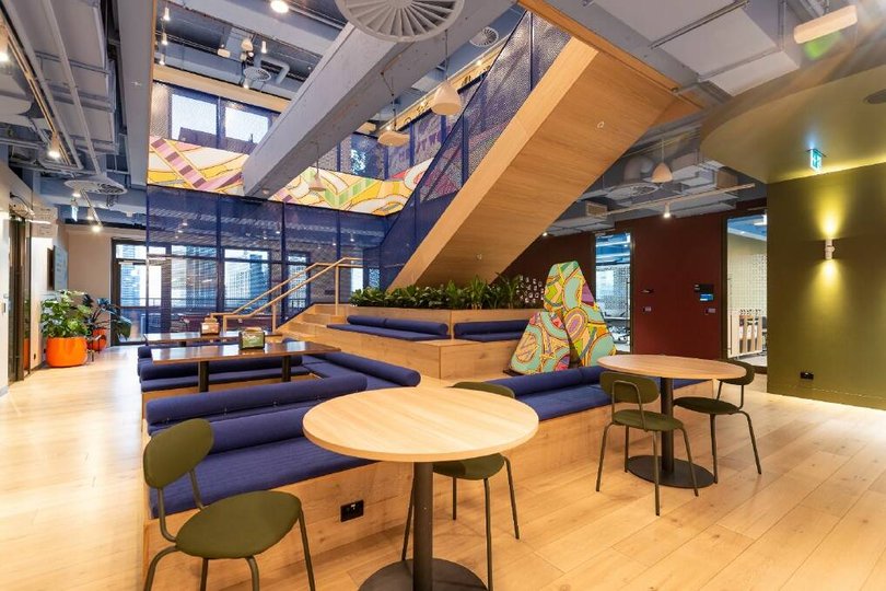 Communal areas are light filled and facilitate collaboration.