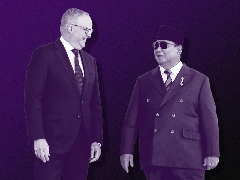 Prime Minister Anthony Albanese and Indonesia’s President Prabowo Subianto.