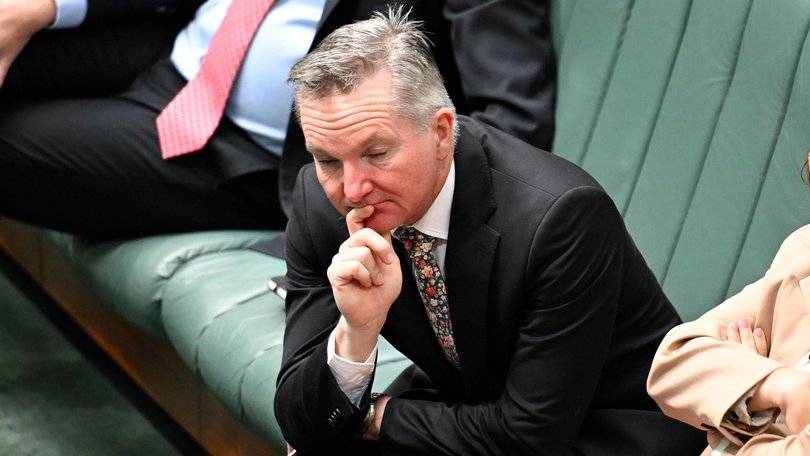 Minister for Climate Change and Energy, Chris Bowen during the passing of the EPBC Bill in Parliament at Parliament House in Canberra.