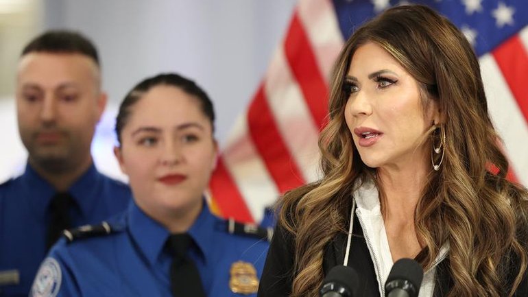 A shooting suspect likely was radicalised in the US, Homeland Security Secretary Kristi Noem says.