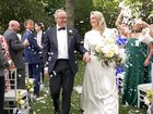 The Prime Minister Anthony Albanese and Jodie Haydon after getting married in Canberra on Saturday.