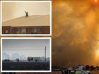 At least one property has been destroyed, and dozens more under threat, as firefighters desperately work to contain an out-of-control bushfire near Geraldton.