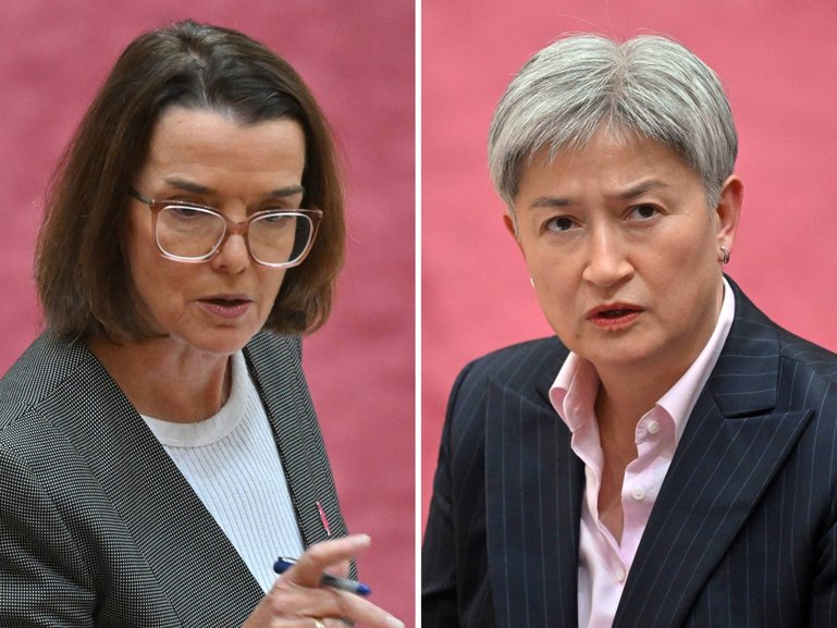 Senators Penny Wong and Anne Ruston have clashed during a budget estimates hearing over Brittany Higgins' cover-up claims.
