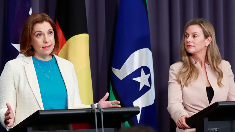 Minister for Sport and Communications Anika Wells and e Safety Commissioner Julie Inman Grant.