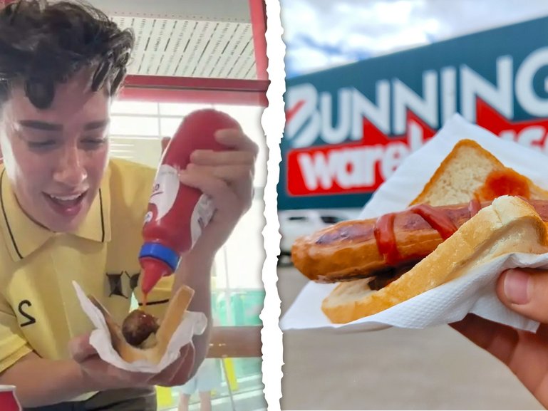 The influencer’s trip to get a Bunnings snag caused a divide among Aussie viewers. 