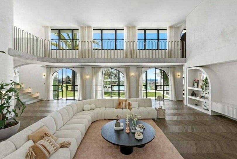 The opulent family room.