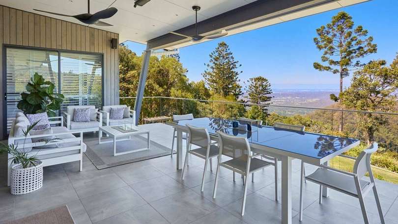 The home has two large terraces for outdoor dining.
