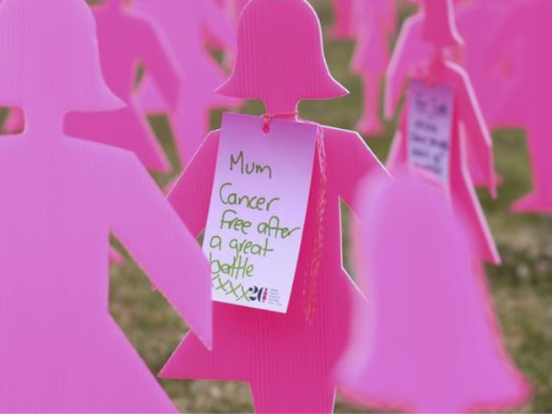 Breast cancer awareness event and lead researcher Associate Professor Christine Chaffer.