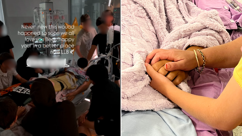 Family and friends gathered at the hospital to say their goodbyes to Beau.