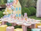 Bay Area Kids Rentals table and chairs at a Peppa Pig themed partyCourtesy of Bay Area Kids Rentals