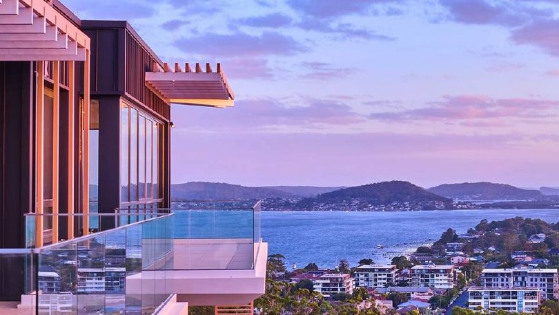 The penthouse in the Rumbalara Residences takes in 360-degree views of the Central Coast.