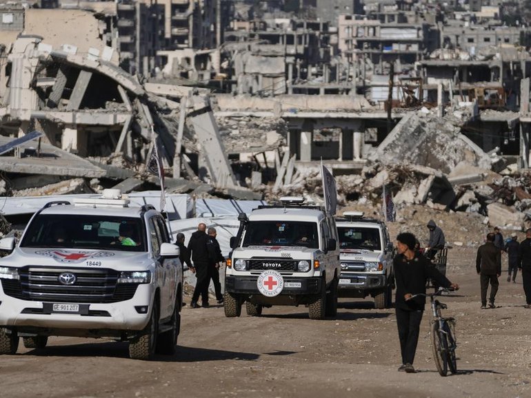 The Red Cross described the remains as those of one of the last two dead hostages still in Gaza. (AP PHOTO)