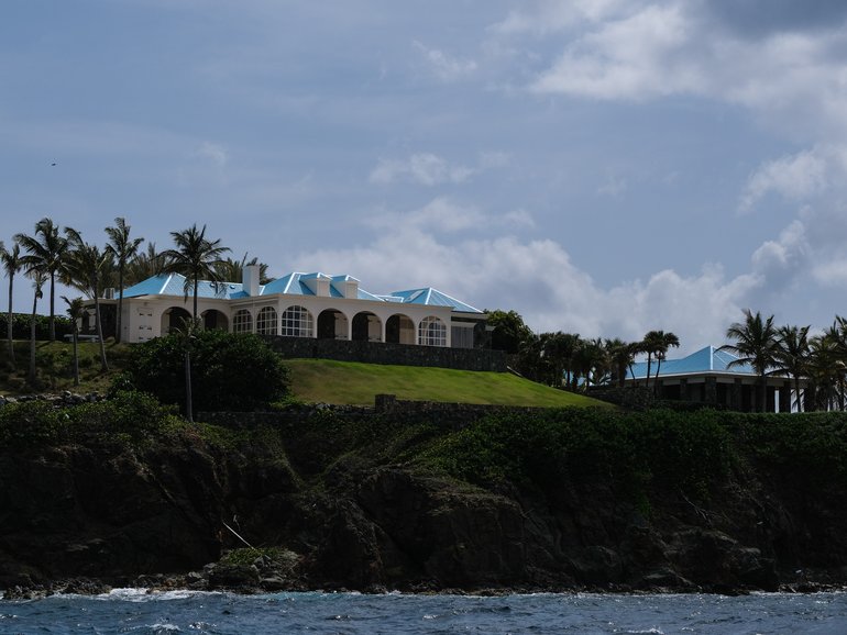 Structures on Little Saint James, one of the private islands owned by Jeffrey Epstein.