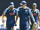 Michael Neser (l) will replace spinner Nathan Lyon in the second Test against England. (Dave Hunt/AAP PHOTOS)