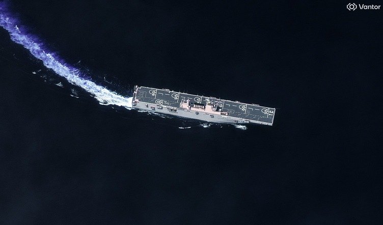 The naval task group includes a Landing Helicopter Dock ship, the Hainan.