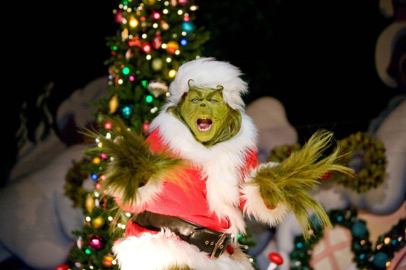 Jim Carrey as the Grinch.