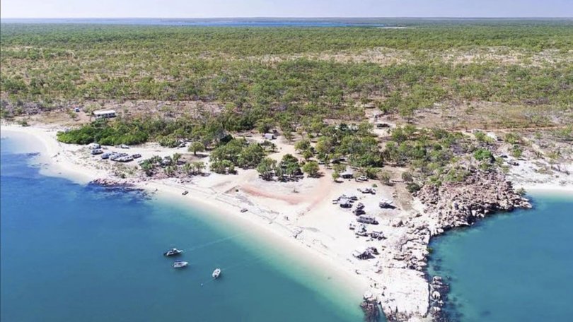 An off-duty officer located two men on Monday abound 12km north of Kalumburu.