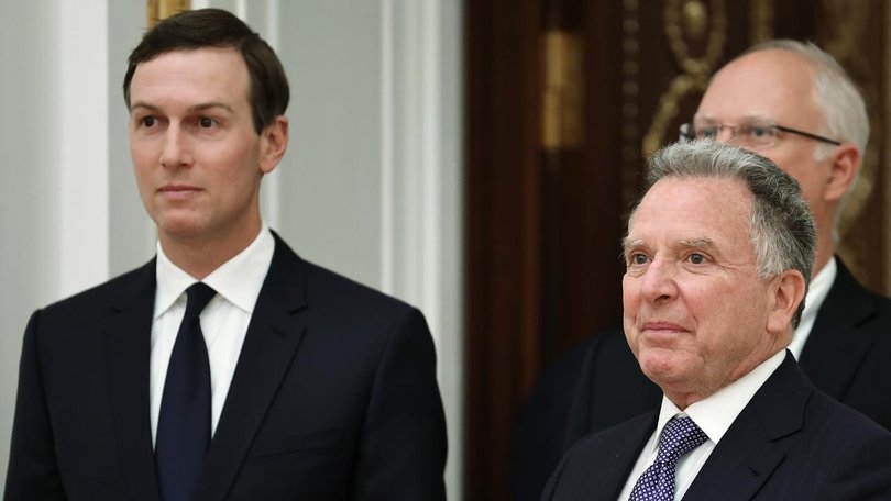 Jared Kushner and US special envoy Steve Witkoff met with Ukraine's senior negotiator Rustem Umerov. (AP PHOTO)