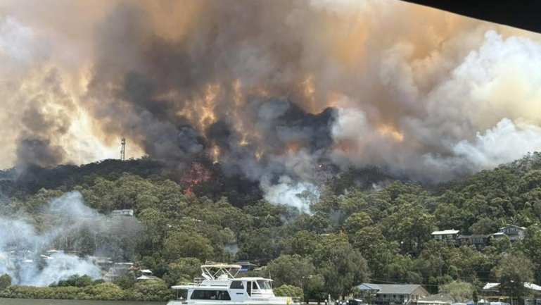Six homes have been engulfed by flames in Koolewong on the Central Coast.