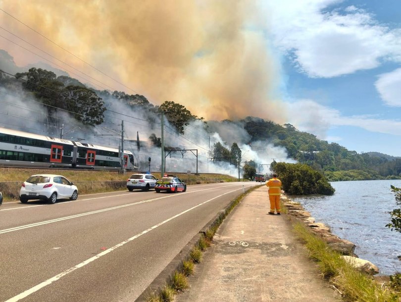 Six homes have been engulfed by flames in Koolewong on the Central Coast.