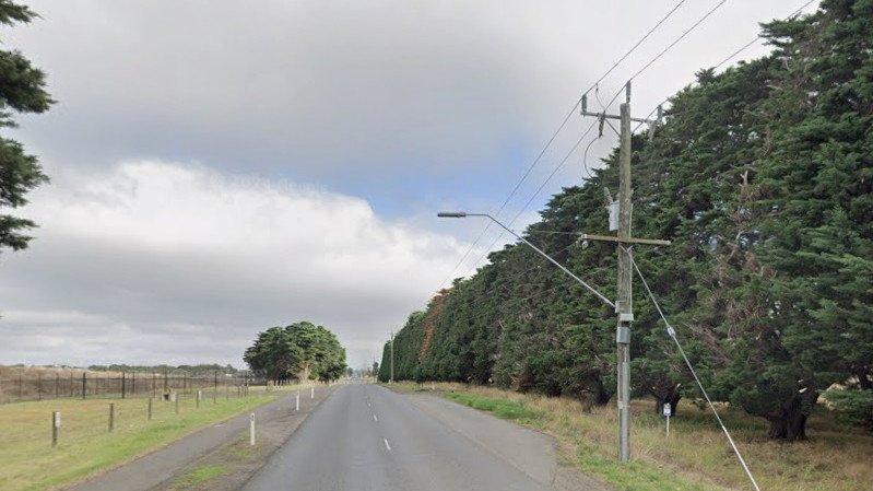 A man has died after a car slammed into a pole north of Geelong early Sunday morning.