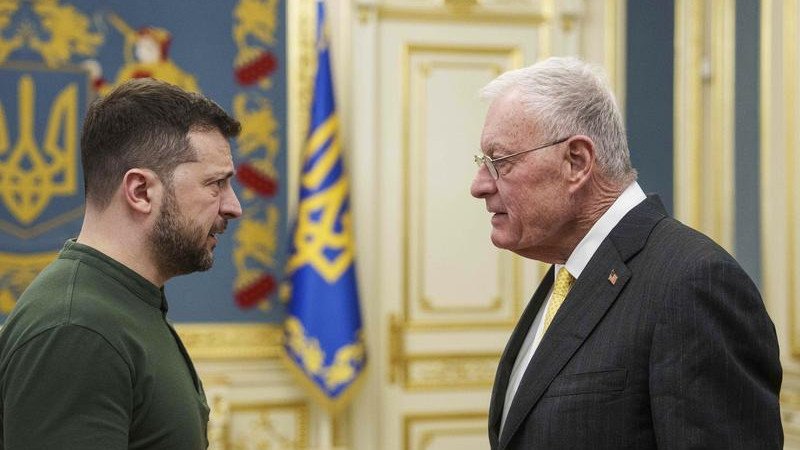 US Special Envoy for Ukraine Keith Kellogg says a peace deal with Russia is close. (AP PHOTO)