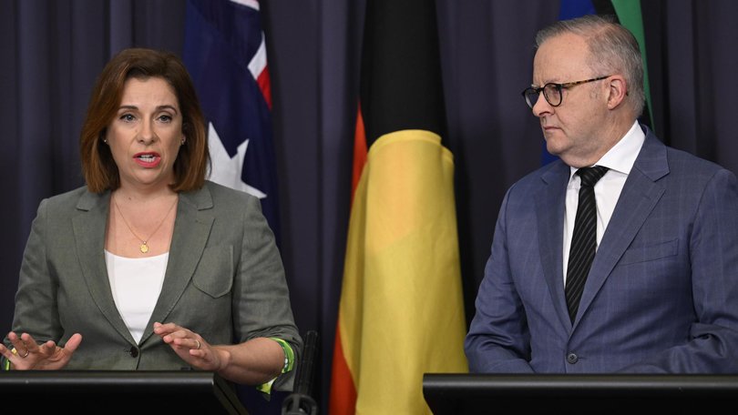 Anthony Albanese has defended Ms Wells’ work trip-related expenses. Picture: NewsWire / Martin Ollman