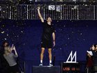 Alex de Minaur of Australia celebrates with the trophy after winning the final against Casper Ruud of Norway during the UTS London Grand Final 2025.