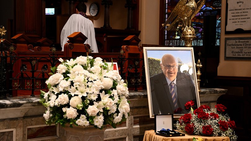The state funeral for Graham Richardson at St James Church, in Sydney.