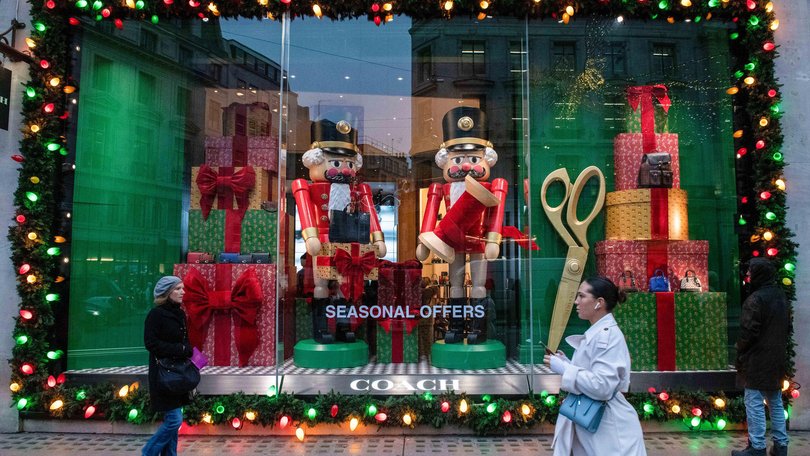 A Coach store’s Christmas display