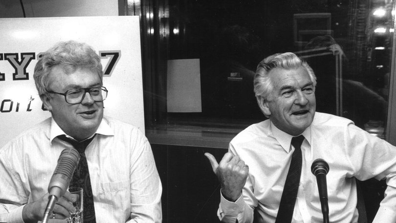 Graham Richardson (left) with then Prime Minister Bob Hawke in 1991.