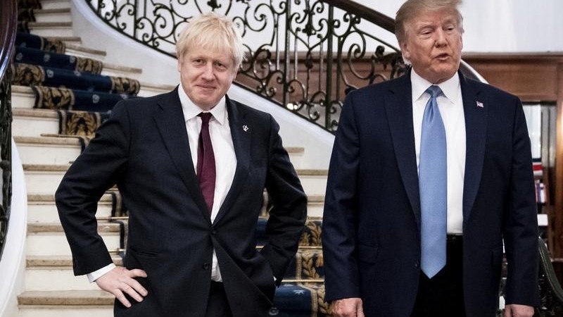 Britain’s Boris Johnson and US President Donald Trump following Brexit.