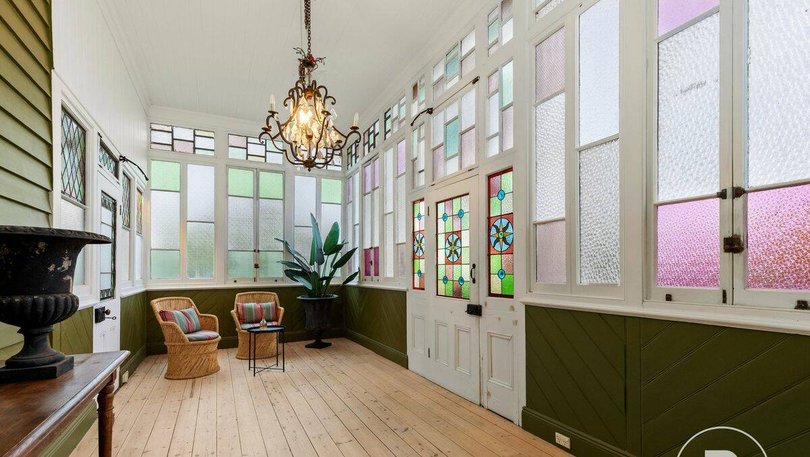 The conversatory is a kaleidoscope of colour.