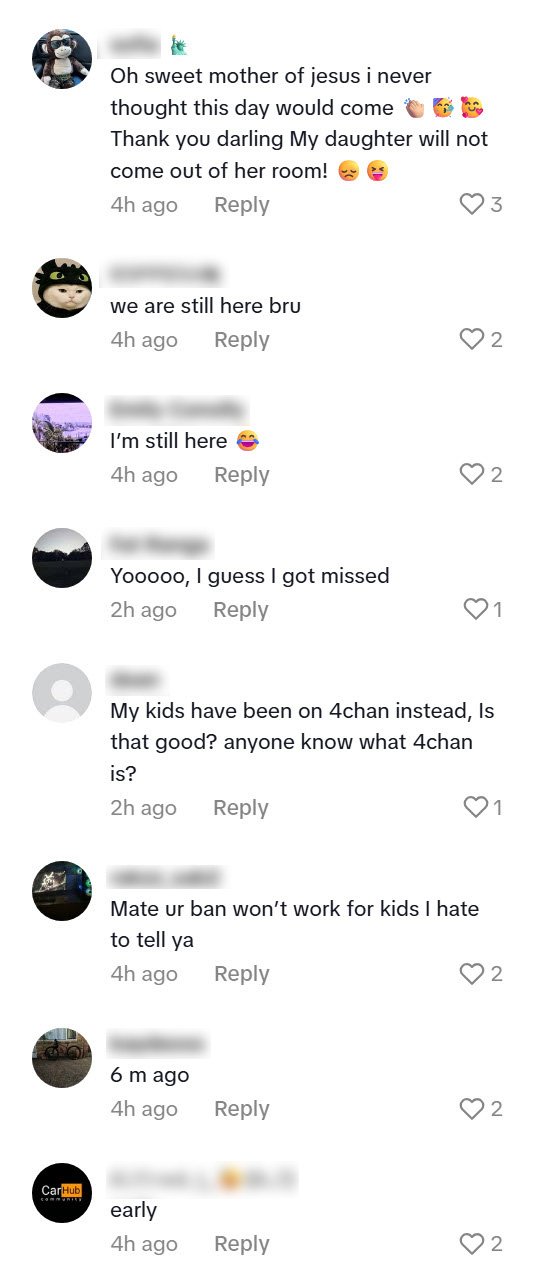 Kids still on TikTok.