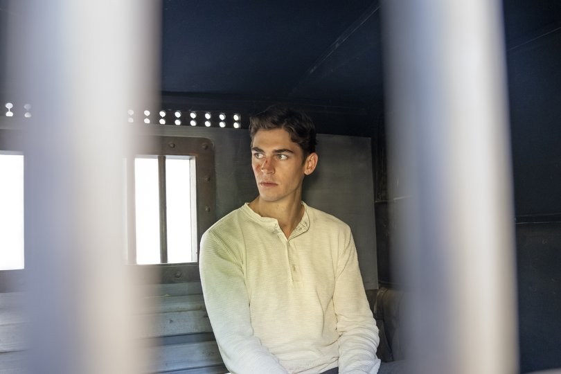 Hero Fiennes Tiffin as Sherlock Holmes in Young Sherlock.