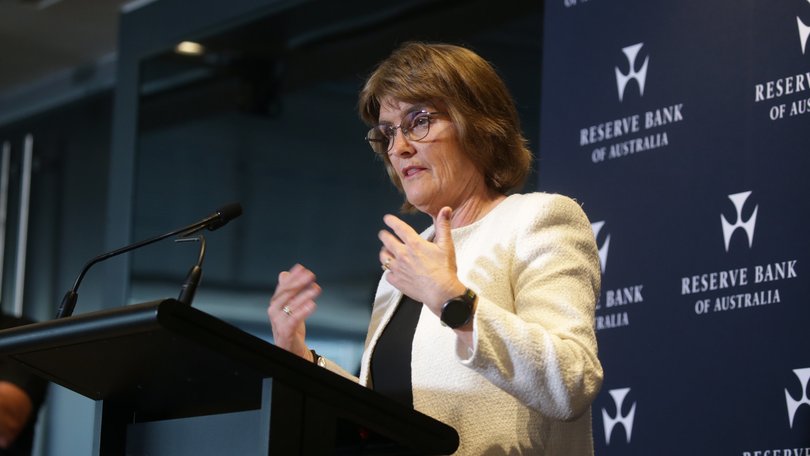 NewsWire Photos: RBA Governor Michele Bullock gives a statement after the RBA's Monetary Policy Decision to keep interest rates on hold on Tuesday. NewsWire / Christian Gilles