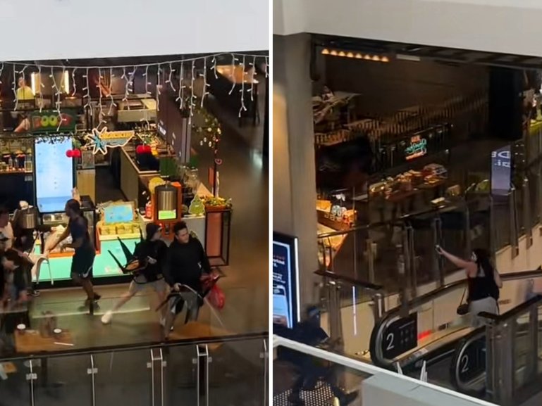 A brawl has broken out at Broadway Shopping Centre.