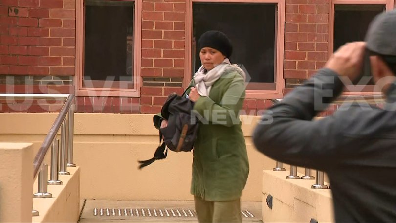 7NEWS exclusive pictures show Dezi Freeman’s wife Mali turning up to Wangaratta Court