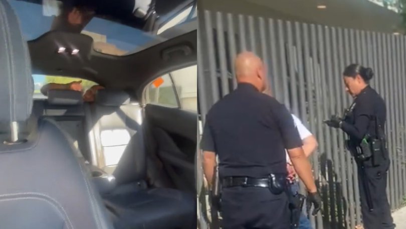 Woman finds man hidden inside boot of self-driving car