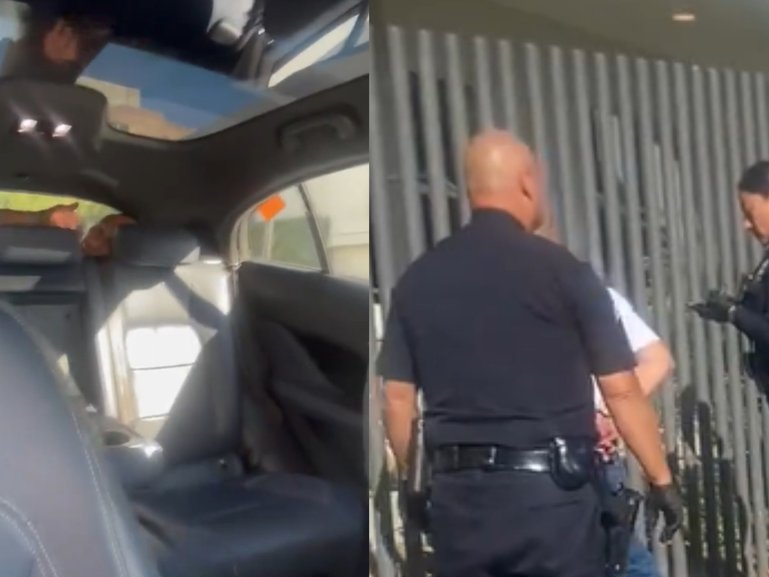 Woman finds man hidden inside boot of self-driving car