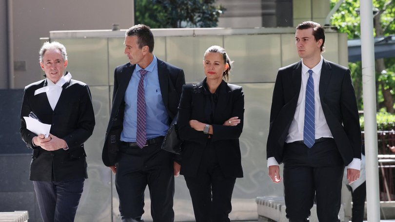 Silvagni (R) was supported during the trial by his parents Stephen Silvagni and Jo Silvagni. Picture: NewsWire/ David Crosling