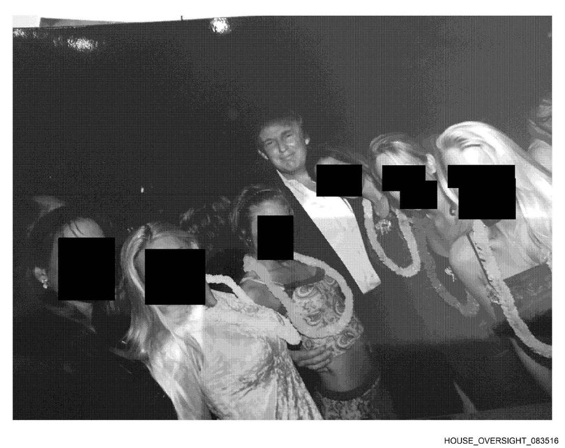 Donald Trump with unidentified women.