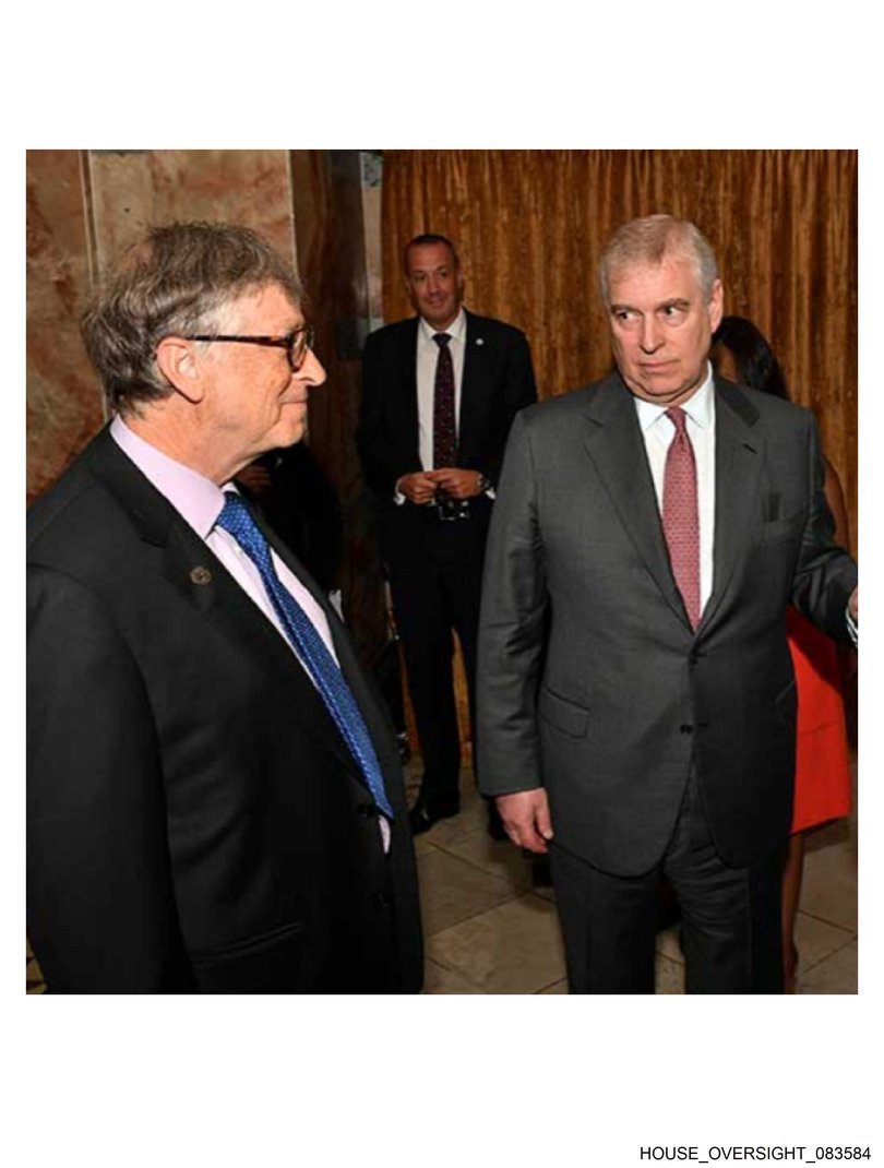 Bill Gates and former prince Andrew.