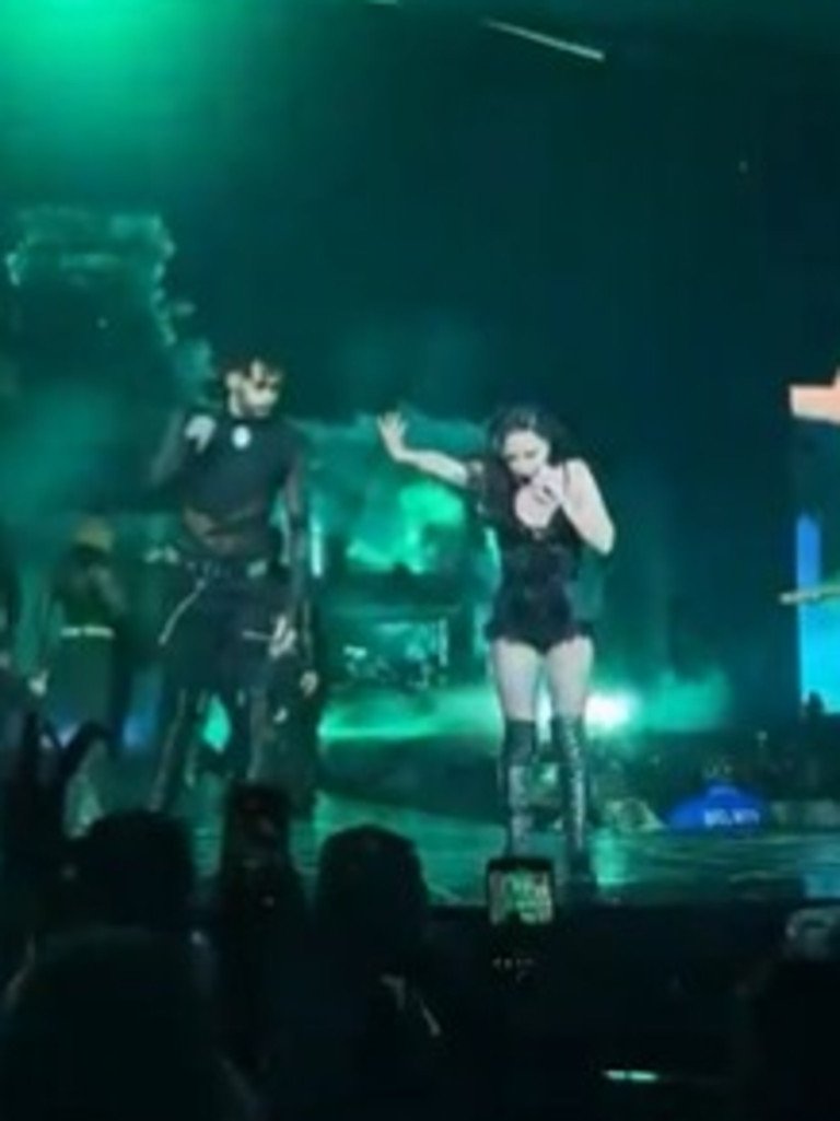 “Stop, stop,” Lady Gaga said as the dancer slid off the stage.