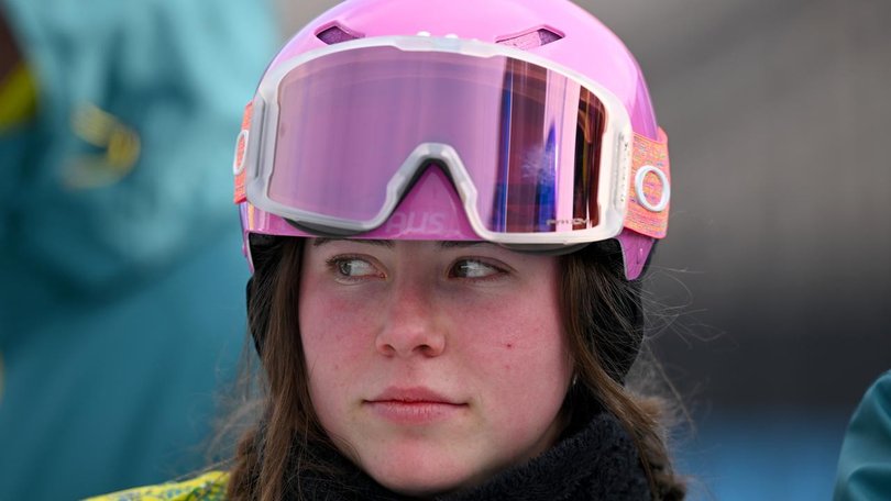 Olympic-bound Josie Baff has won bronze in her first World Cup snowboard cross race of the season. (Dan Himbrechts/AAP PHOTOS)