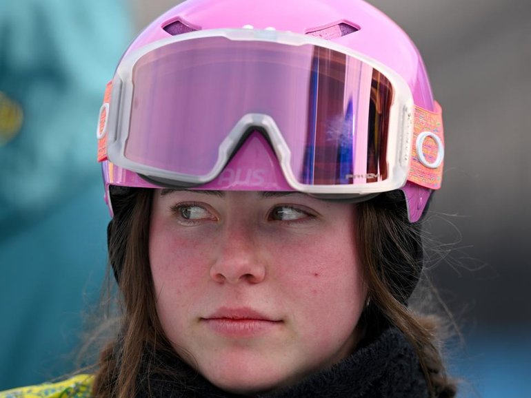Olympic-bound Josie Baff has won bronze in her first World Cup snowboard cross race of the season. (Dan Himbrechts/AAP PHOTOS)