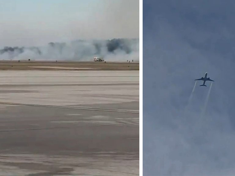 United Airlines plane makes emergency landing.